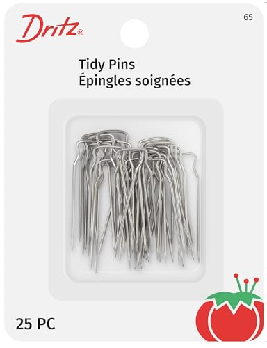 Dritz 65 Tidy Pins, Nickel-Plated Brass (25-Count)