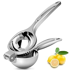 Uaugulft Citroenpers, handmatige sappers, citruspers met handvat, duurzame sapcentrifuge voor citroenen citrus, gemakkelijk te onderhouden, 22 cm