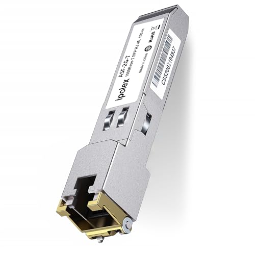 Image of ipolex 2.5G SFP to RJ45 SFP-T, 2.5GBase-T SFP Transceiver Module, SFP-T, Compatible with Ubiquiti UniFi, Netgear, Fortinet, Mikrotik, Intel, TP-Link and Other Open Switches