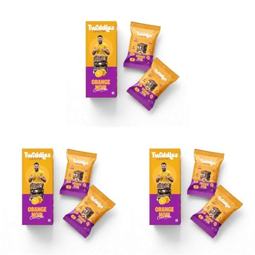 Image of Twiddles Mini Snack Bar Chocolate Orange Belgian Bites , Pack of 18 | Energy Bites | Vegan | Gluten-Free | Millets | Cashew | Natural | Superfood | Healthy Chocolate | 80 Calories | Dates burfi made with Dry fruits & millets