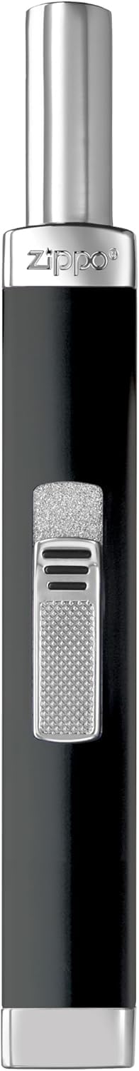 Zippo Candle Lighter – Black Matte – Butane Gas Refillable – Soft-Touch Ignition – Windproof Flame