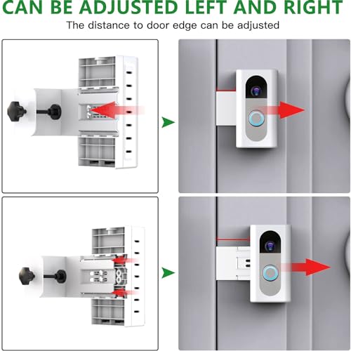 Support sonnette video anti vol sans percage pour locataire argent - 5