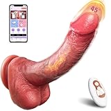 Remote Control Wand Thrusting Rabbit Ears Pleasure Toy Adult Toys for Women & Couple Realistic Bullet Silicone 7 Powerful Thrusting Modes Real Fancy Gifts for Girfriend with Strong Suction QEG72