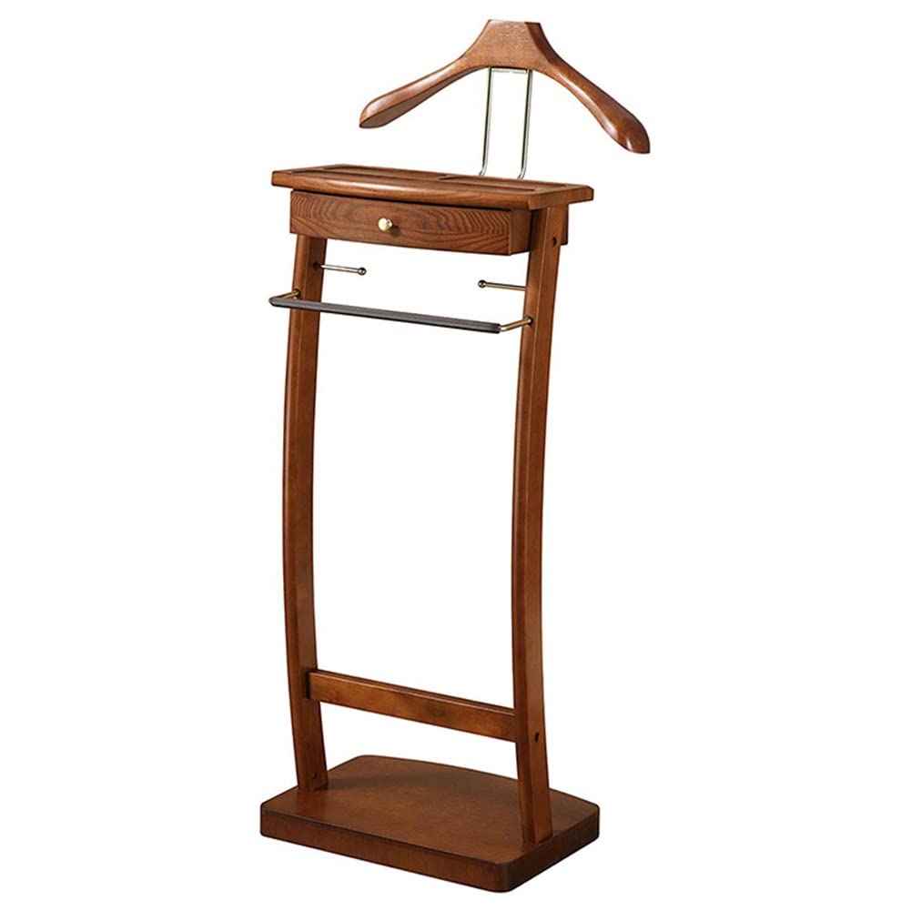 Valet Wardrobe Stand With Tray And Drawer Suit Butler Freestanding Valet Hanger Trouser Shoe Rack Tie Belt Stand Organizer Easy To Assemble For Men's And Ladies