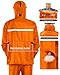 iCreek Rain Suit Waterproof Jacket and Trouser Suit Raincoat for Men and Women Outdoor All-Sport Breathable Anti-storm (L, Orange)