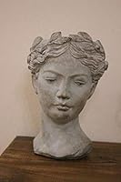 EXNER XXL-Pflanzbüste Valo, Höhe 35,5 cm, B 22 cm, 7,5 kg Gewicht, Frauenbüste, Frauenfigur z. Bepflanzen