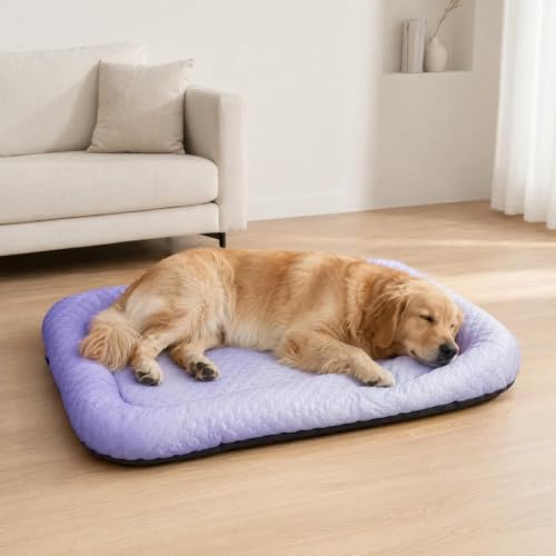 GLSAYZU Tapis rafraîchissant pour Chiens et Chats, Couverture d'été 2027 en Soie glacée aux Couleurs dégradées, Tapis de Couchage Doux, Respirant et Portable, Lavable, pour la Maison (A,XL 60 * 80) – vue 7