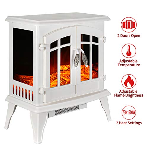 Buy 23" Electric Fireplace Heater,1500W Freestanding Stove Portable