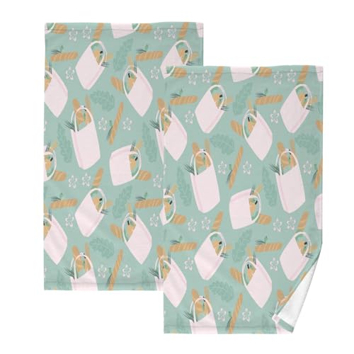 RPLIFE Zero Waste Pattern Trendy Bath Hand Towels for Bathro