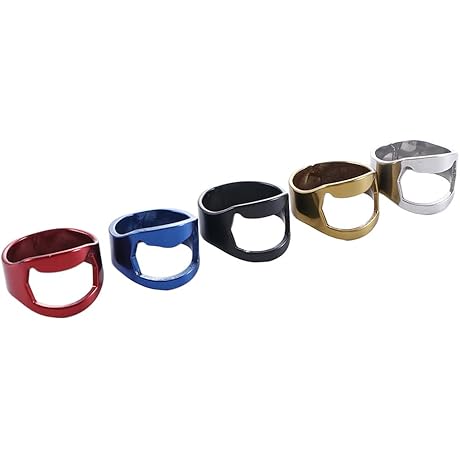 Práctico anillo destapador de cerveza en acero inoxidable (5 unidades)