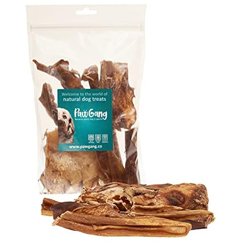 PawGang - Lamb Head Skin 200g - 100% Natural Treats for Dogs Puppies Young Adult Old Small and Large Dog - Air Dried Chews - Healthy Hypoallergenic - Low Fat Grain Free - Perfect for Barf Raw Cover