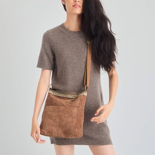 Image of The Sak Lucia Leather Crossbody Purse - Premium Leather Women's Handbag for Everyday & Travel - Cross Body Bag With Zipper
