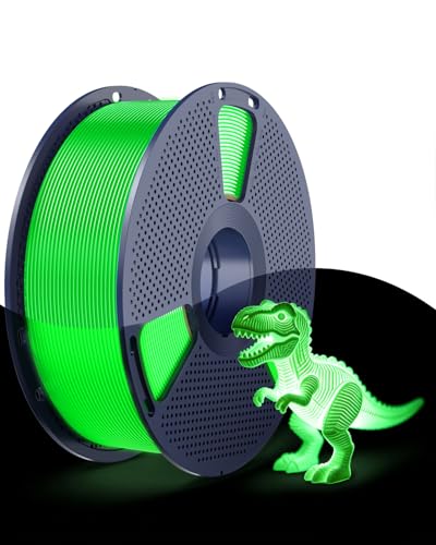 Image of SUNLU Glow in the Dark PLA Filament 1.75mm, Luminous PLA 3D Printer Filament, Long-Lasting Brightness & High Toughness, 1kg Spool (2.2lbs), Fits Most FDM Printers, Green PLA, Glow Green