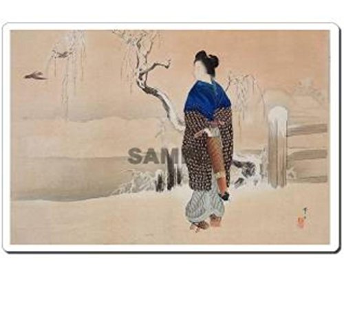 日本 (Japan) 浮世絵 (Ukiyoe) マウスパッド (Mausupad) 11009 水野年方 - 三井好都のにしき 朝の雪