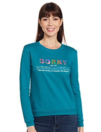 Image of Max Women Cotton Printed Round Neck Sweatshirt