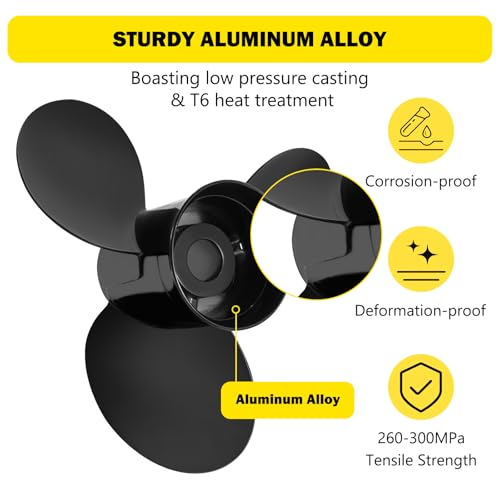 Image of 14 1 /2 x 19Replace OEM#48-832830A45 Aluminum Outboard Boat Propeller for Mercury Engine 135-300HP /Mercruiser Alpha One 14.5dia x 19 Pitch Hub Kits Included 15 Spline Tooth RH