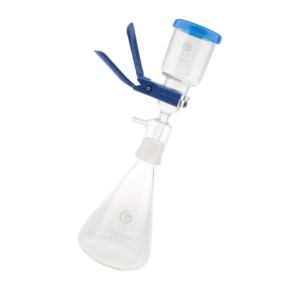 Nueva unidad de filtrado de laboratorio de aparato de filtración de 1000 ml con embudo y abrazadera