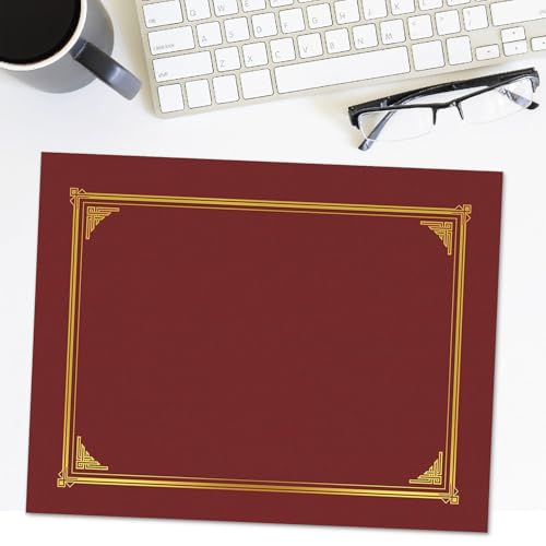 Geographics Klassische Leinen-Dokumentenhüllen, 31,8 x 24,8 cm, Burgunderrot, 6 Stück – Ansicht 4