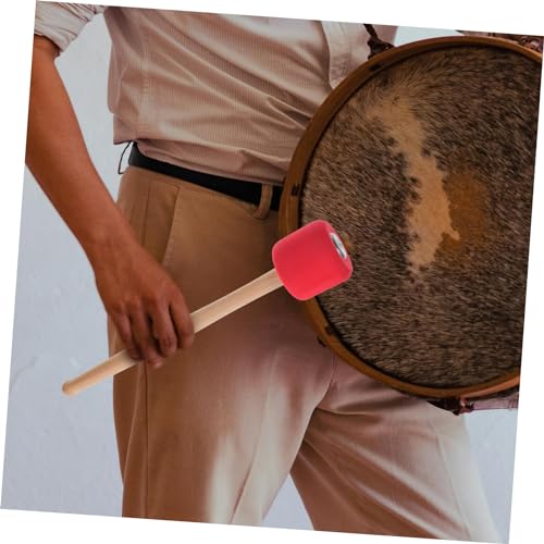 Baqueta para Batería Mallet de Madera con Cabeza de Espuma Roja miniatura 6