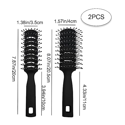 YongXiangPeng Hair Brush,2 Pcs Vent Hair Brush Professional Styling Hairbrush for Slicked Back Anti Static Detangling Hair Brush for Wet Short Curly Straight Hair,Can Be Used Hair Brush Women - Image 2