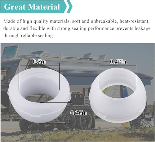 Image of 16435 Plastic Santoprene Swivel Seal, Fit for PEX Fittings /Valves, 30 pcs | 1 /2 inch PEX Swivel Cone Washer RV Water Line Gasket Fits Most RVs, Camper, Travel Trailer Swivel Type Water Connectors