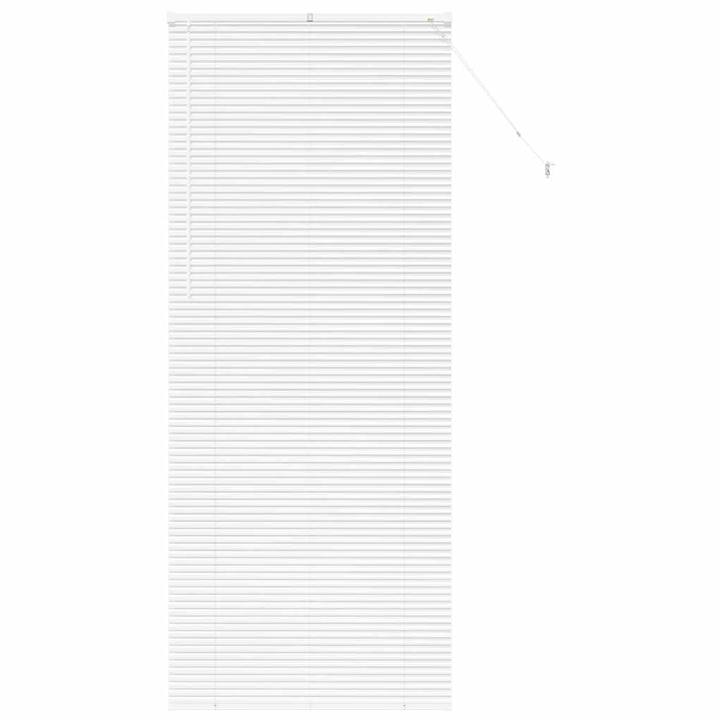 vidaXL Venetian Blinds Height Adjustable White 220 x 85 cm Aluminium, Modern Rectangular Aluminum Blinds, Adjustable Indoor Window Treatments, Light Control Privacy for Home Decor, Office