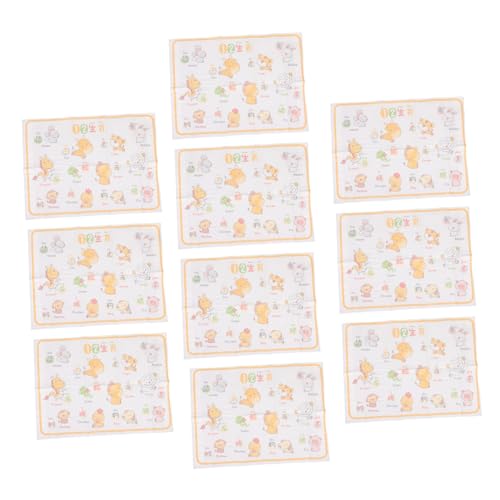 FUNOMOCYA 10pcs Disposable Placemats for Toddlers Oil-Proof Table Mats Food Mat for Boys and Girls Outdoor Travel Dining