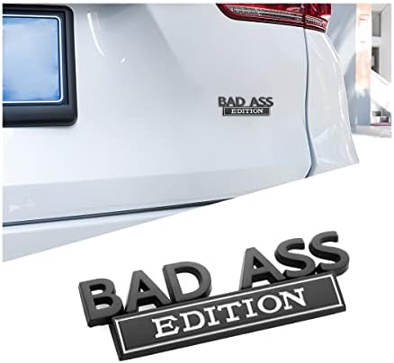 Car Bad Ass Edition Emblem, 3D Fender Badge Decal Car Sticker with 3M Adhesive, Auto Accessories for Tailgate Front Grille Hood Trunk, Car Replacement Compatible with Motorcycle SUV Truck
