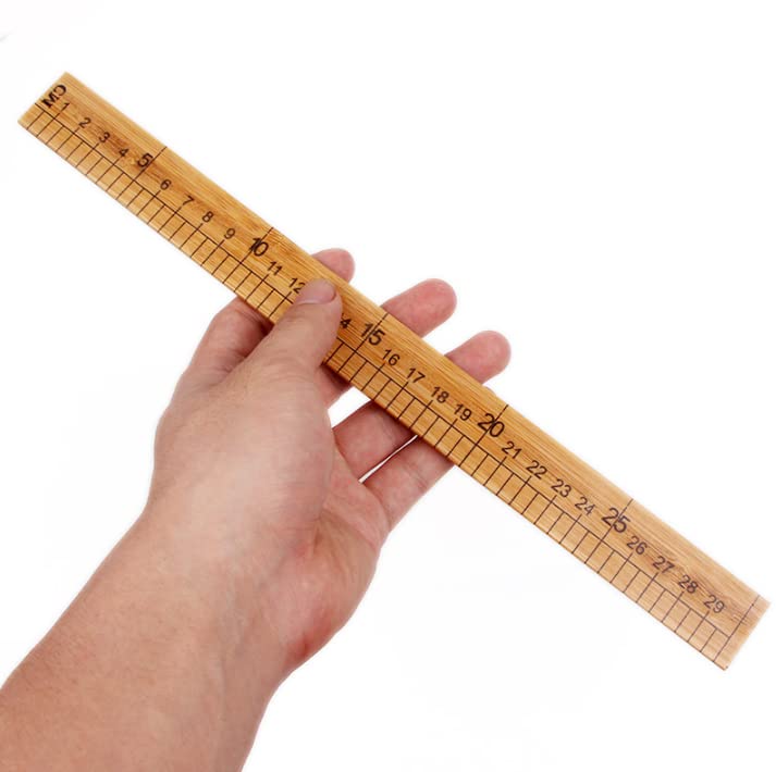 Regla de madera regla de enseñanza de 1 metro regla de bambú regla de madera regla de bambú un metro corte sastre medición regla de ropa regla de ciudad de 33 cm-1 metro en la parte delantera