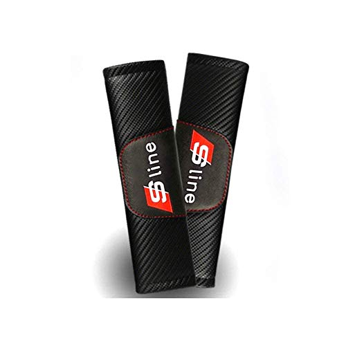 AUTO-P Customization Carbon Fiber Seat Belt Cover Shoulder Pad Cushion for Audi Sline (2 pcs)