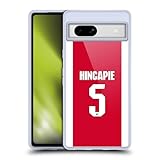 Head Case Designs Officially Licensed Arsenal FC Piero Hincapié 2025/26 Players Home Kit 2nd Group Gel Case [Military Grade Protection] Compatible with Google Pixel 7a