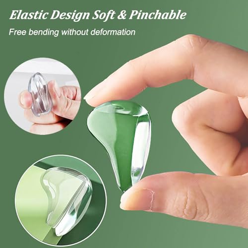 Image of 8 /12 /24 Pack Transparent PVC Table Corner Protectors Guards, Universal Furniture Corner Protectors, Edge Safety Cover Sharp Bumper Sticker Guards for Table Furniture (Waterdrop-Shape, 8Pack)