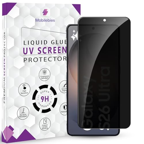 Image of Premium Privacy Tempered Glass Screen Protector for Galaxy S26 Ultra (6.9 Inch, Pack of 1) Edge to Edge Coverage Anti-Spy 9H Hardness Screen Guard with Installation Kit & Guide
