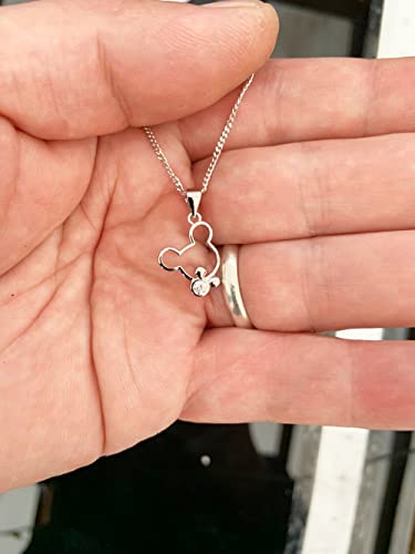 Baobei Kaguyo Jewellery Set for Women - Rose Gold 925 Sterling Silver clear Zirconia Mouse Pendant Necklace with cute Mouse Stud Earrings Jewelry Set for Women and Girls Birthday Gift4