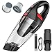 Resmafn Handheld Car Vacuum Cleaner Cordless - Hand Vacuum with 2 Reusable Filter and Motorized Brush Strong Suction Powerful Portable Wireless Lightweight Long Runtime Hand-held Vaccum USB for Home