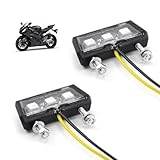 TVETE ナンバー灯 ledライセンスランプ 車用ライセンスランプ 【2個入り】12V LEDナンバープレートライト 車のデジタルライトリバースライト 汎用作業灯 防水性と耐久性 取り付けが簡単 取付ネジ付属 白い光 43*35*17mm