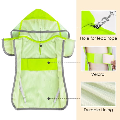 SlowTon Impermeabile per cani, giacca antipioggia