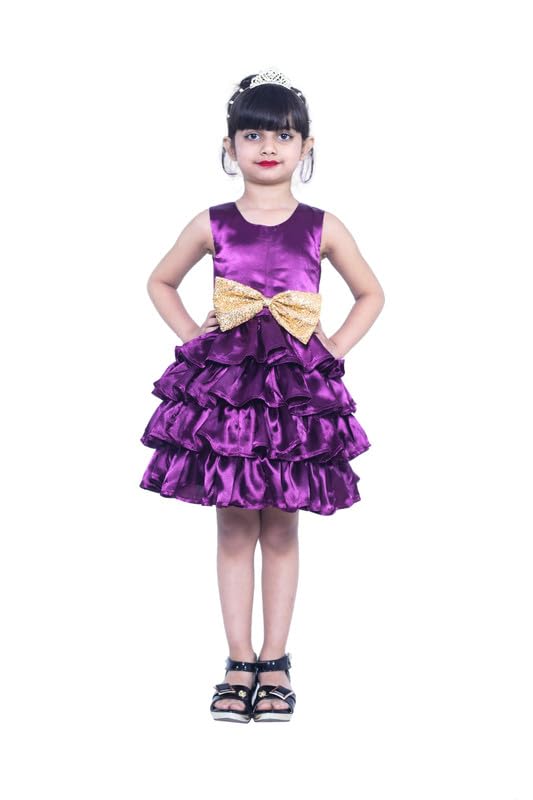 Image of Ripening Baby Girls Baby Girl's Satin Layered Fit & Flare (Wine)