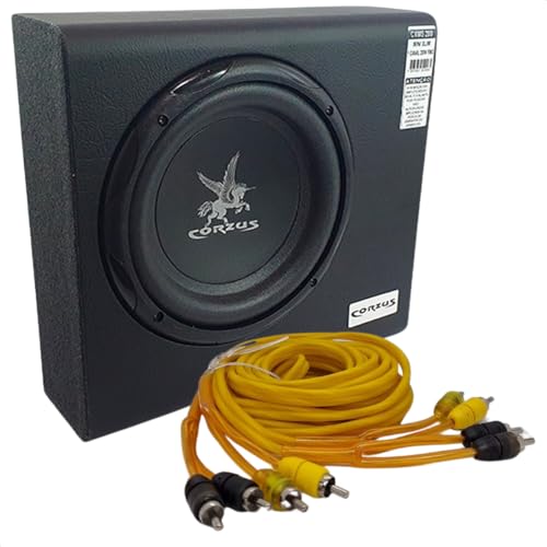 Corzus Caixa Automotiva Amplificada 350W Subwoofer 8'' Mini Slim ...