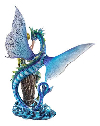 Estatua Decorativa Sirena con Dragón 12 pulgadas miniatura 6