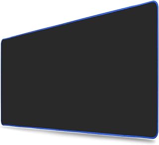 Mouse Pad, Gaming Mouse Pad Large Size XL (23.6×11.81×0.08in), DETUOSI Smooth Water-Resistant Surface Non-Slip Rubber Base,Thick Extended Desk Mat Keyboard Mouse Pad Durable Stitched Edges #Blue