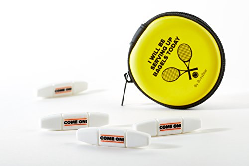 image for BusyBee Tennis Vibration Dampener in Funny Zipper Gift Pack (Pack of 4