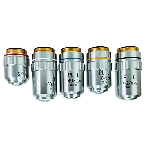 Aurorad Lente de Objetivo acromático 40X Microscopio metalográfico de Larga Distancia de Trabajo 20.2mm/RMS (Color : 50X)