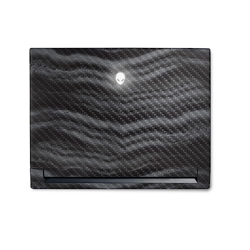 Image of MightySkins Carbon Fiber Skin Compatible with Alienware M18 R1 (2023) Full Wrap Kit - Smoky Quartz | Protective, Durable Textured Carbon Fiber Finish | Easy to Apply & Change Styles | Made in The USA