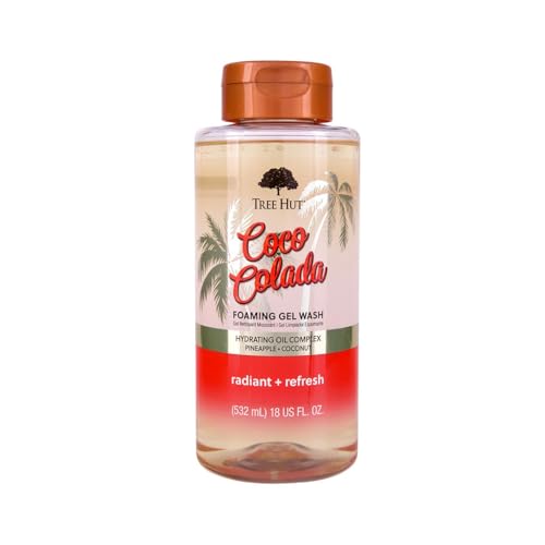 Image of Tree Hut Coco Colada Body Wash, Hydrating & Moisturizing Shower Gel with Shea Butter & Essential Oils, Soft Smooth Glowing Skin, Gentle Cleanser For All Skin Types, Self Care Gifts for Women, 18 Fl Oz