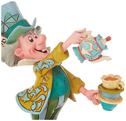 Enesco Disney Traditions by Jim Shore Alice in Wonderland Mad Hatter Figurine, 4.92 Inch, Multicolor