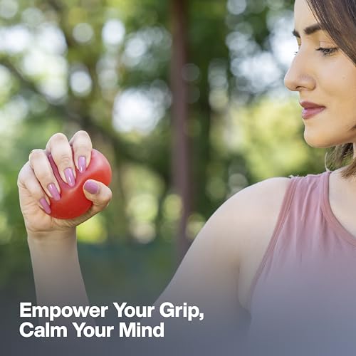 Image of FOVERA Stress Relief Ball for Hand Therapy, Exercise, Arthritis, Finger, Wrist, Carpal Tunnel, Pain Relief, Grip Exerciser Strengthening (Pack of 1)