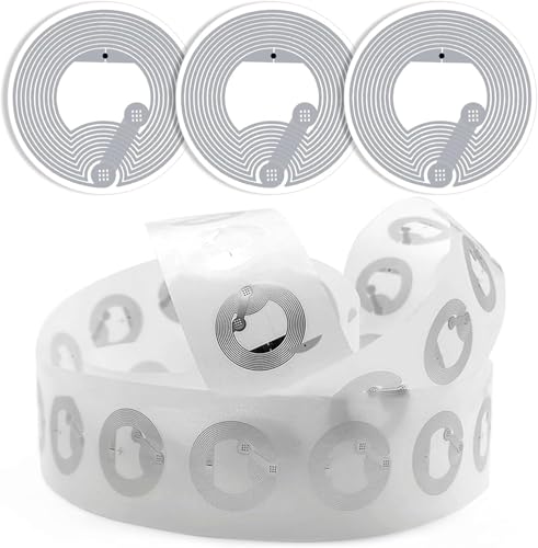 50 Pegatinas NFC Tag 25 mm, BetterJonny NFC Tags Tarjetas Etiquetas NFC NTAG215 NFC de 492 Bytes Tarjetas Etiquetas Nfc Programable para Todos los Teléfonos y Dispositivos Habilitados