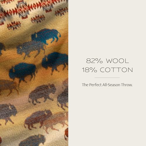 Image of Pendleton Jacquard Wool Throw, 64 x 64-Inch Reversible All-Season Blanket