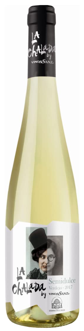 la Chalada 2022 - Vino Blanco Semidulce sin Crianza Monovariental de 100% Verdejo - Vinos Sanz Rueda -Ideal para Postre - Pack 6 Botellas 750cl